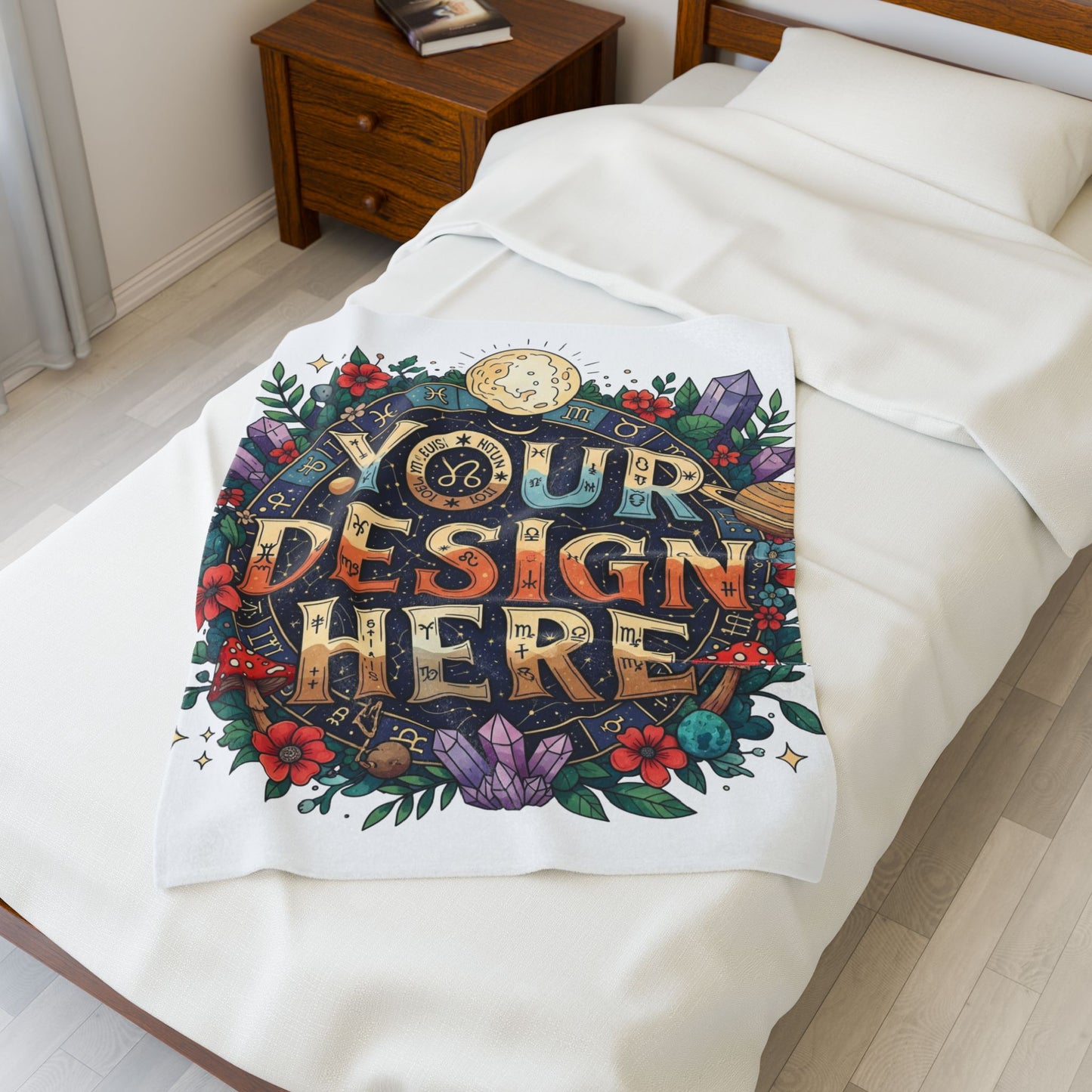 Personalized Velveteen Plush Blanket, Cozy Throw Blanket, Gift Idea