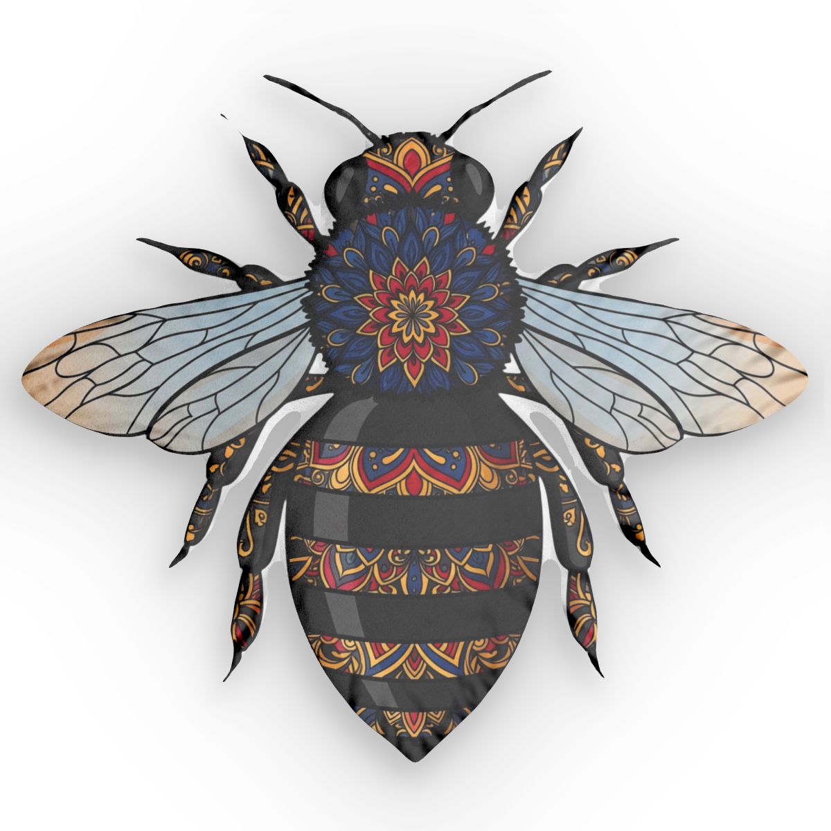 Mandala Bee Shaped Pillow