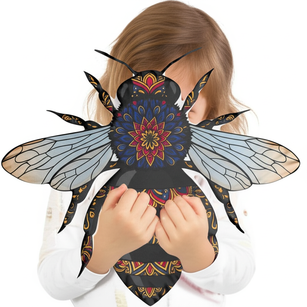 Mandala Bee Shaped Pillow