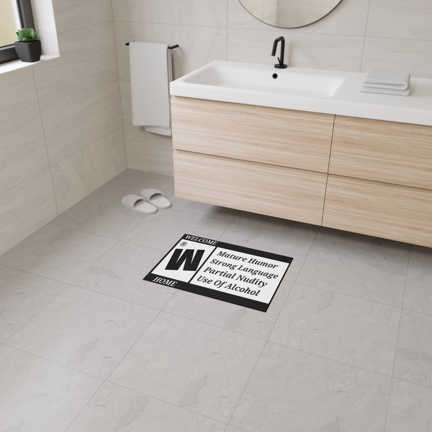 Maturity Rating Funny Welcome Mat