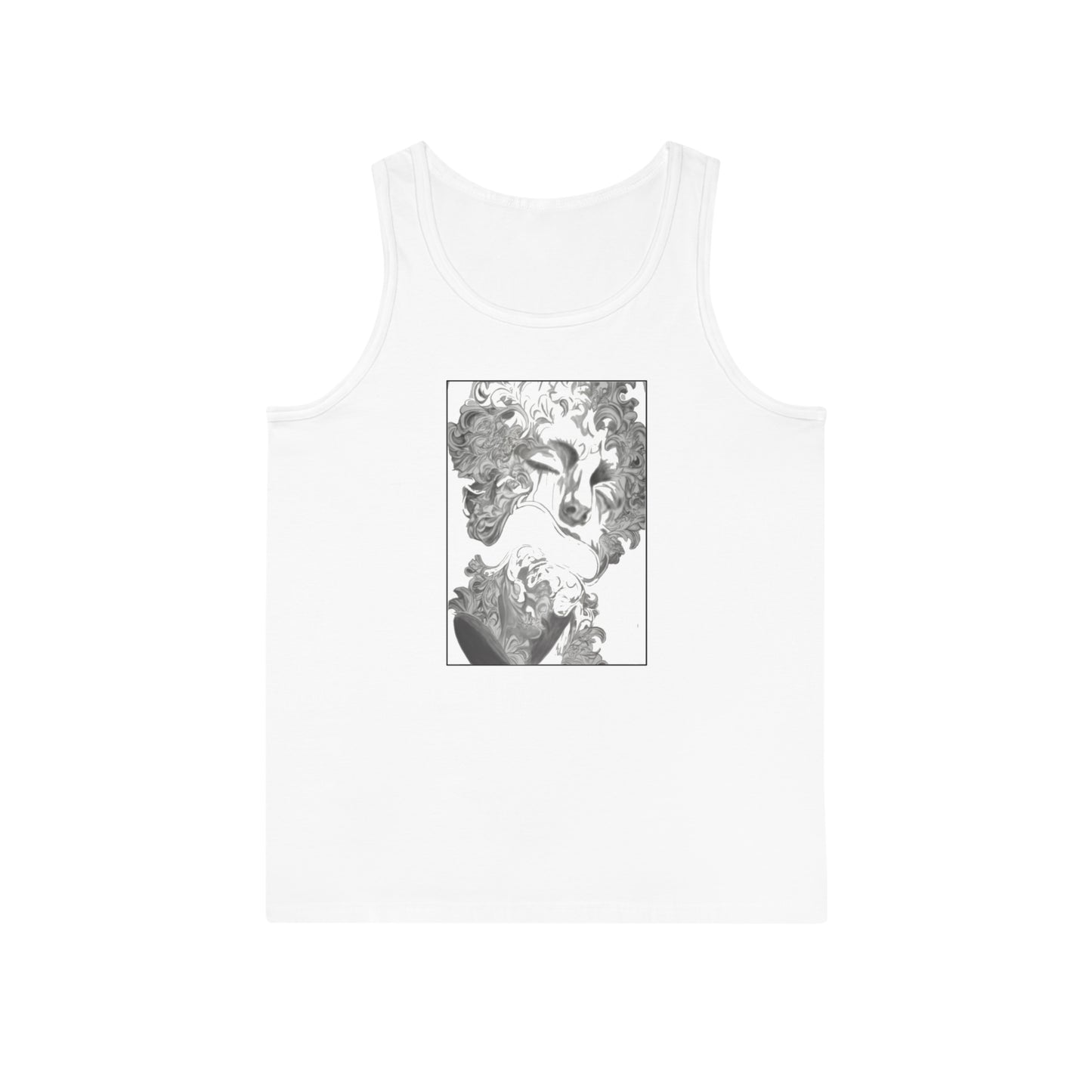 Artistic Graphic Tank Top- "Speak No Evil"