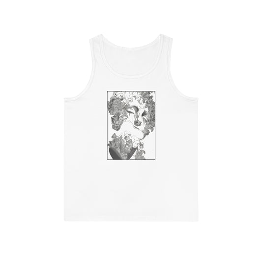 Artistic Graphic Tank Top- "Speak No Evil"
