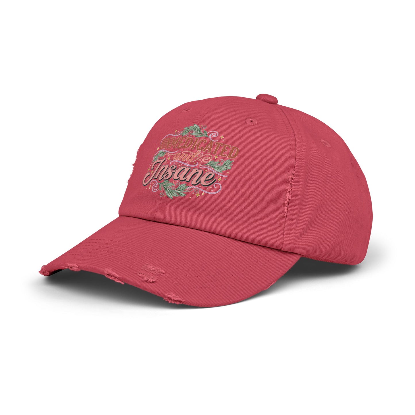 Distressed Cap: Unmedicated & Insane