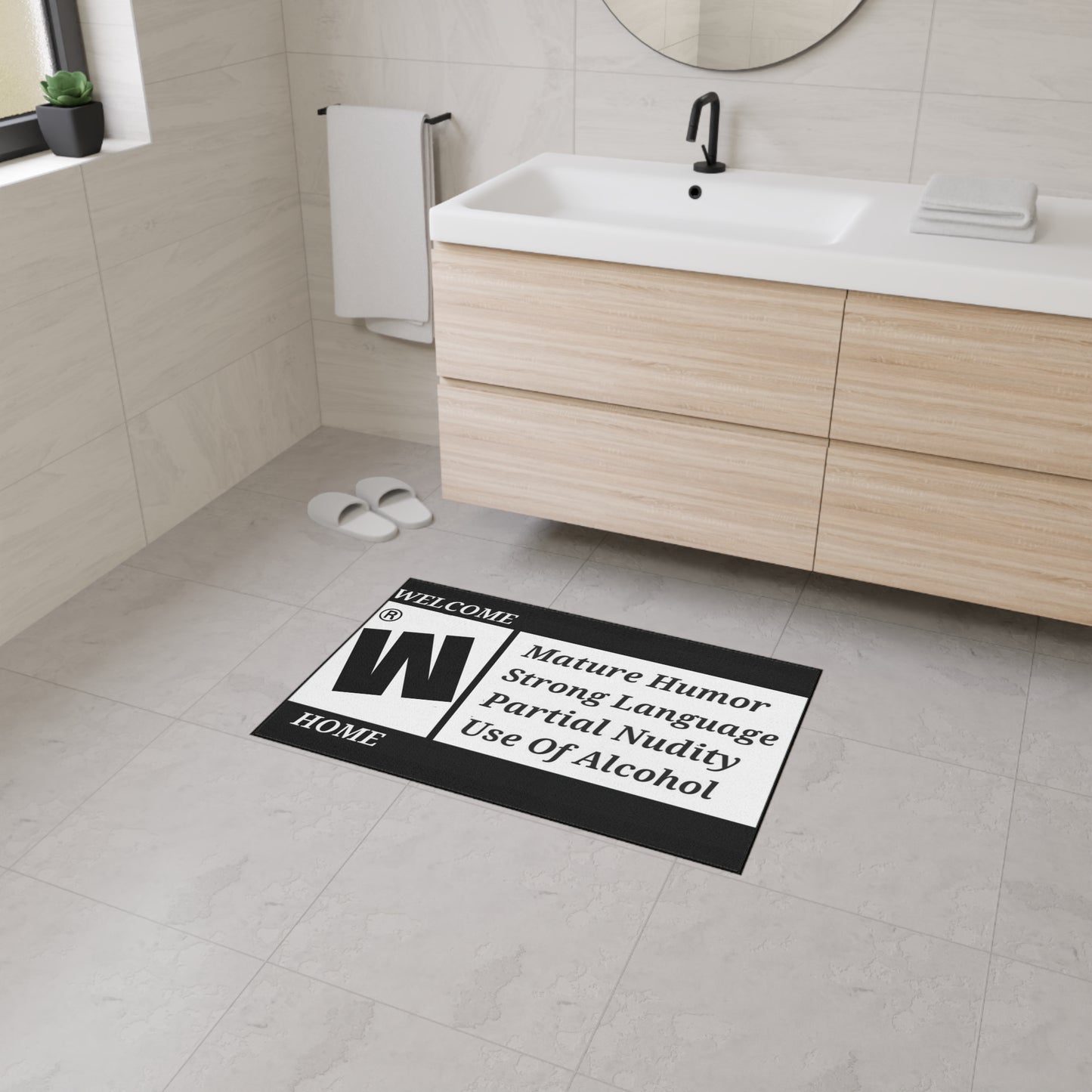 Maturity Rating Funny Welcome Mat