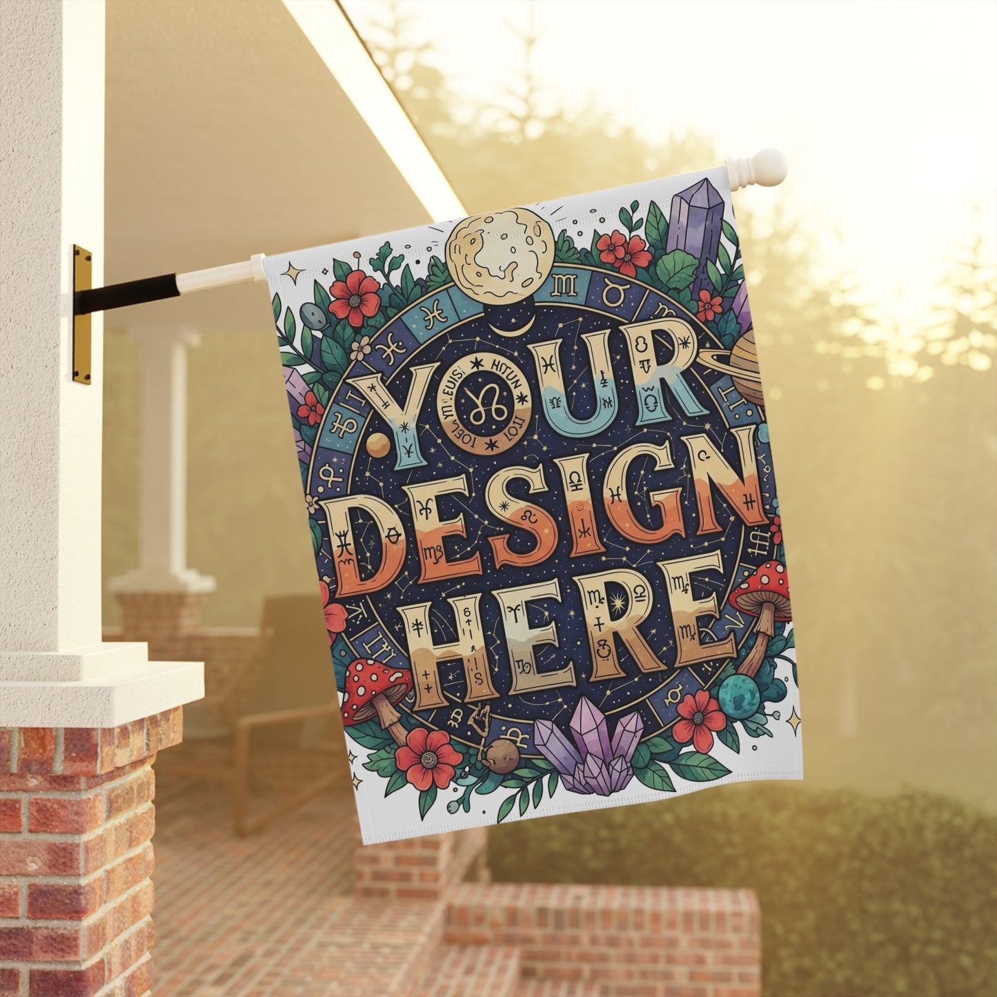 Customizable Garden & House Banner, Personalized Outdoor Decor.