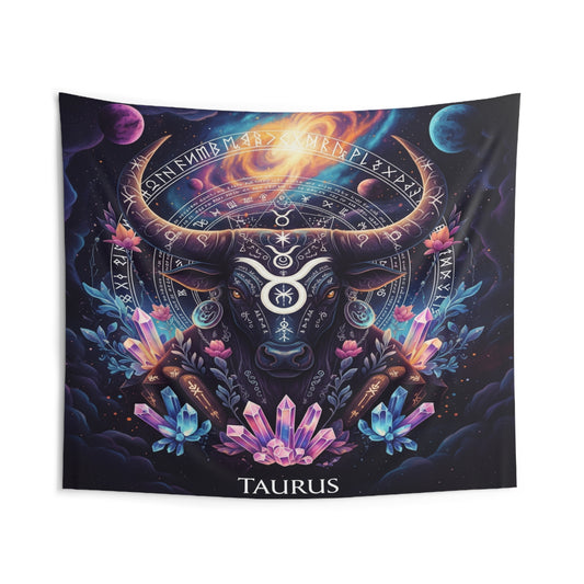 Zodiac Wall Tapestry, Astrology Decor.