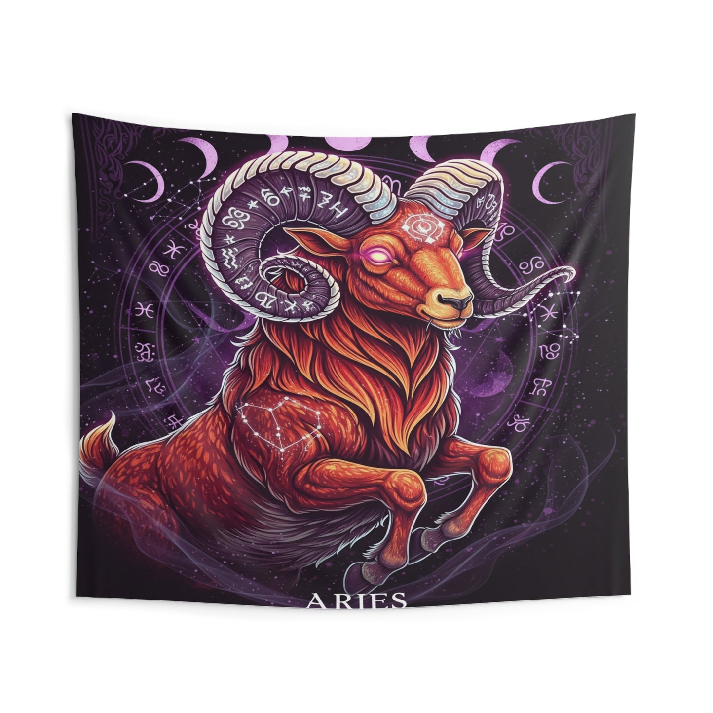 Zodiac Wall Tapestry, Astrology Decor.