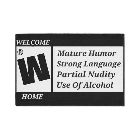 Maturity Rating Funny Welcome Mat