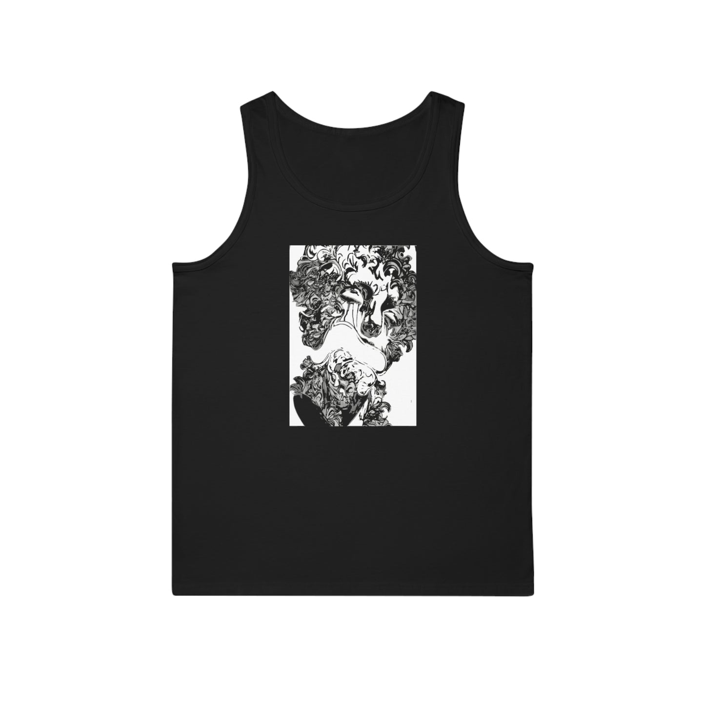 Artistic Graphic Tank Top- "Speak No Evil"