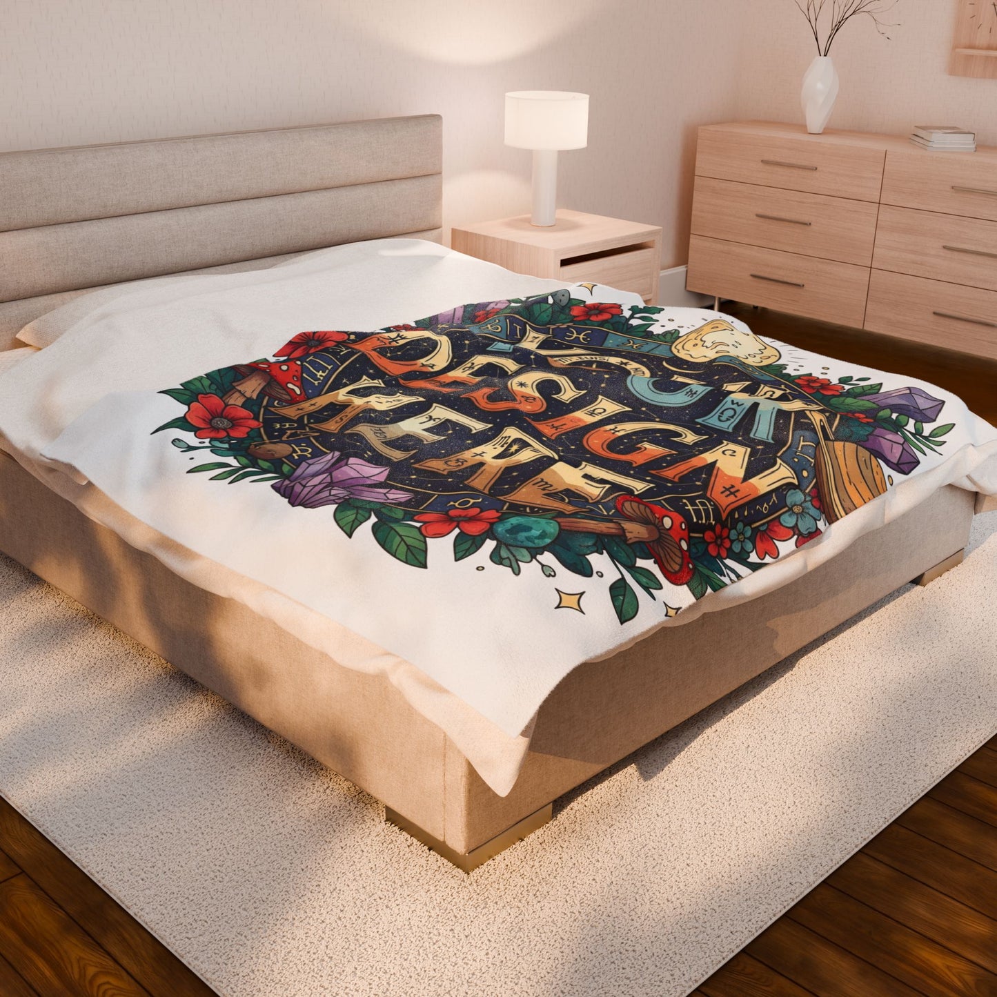 Personalized Velveteen Plush Blanket, Cozy Throw Blanket, Gift Idea