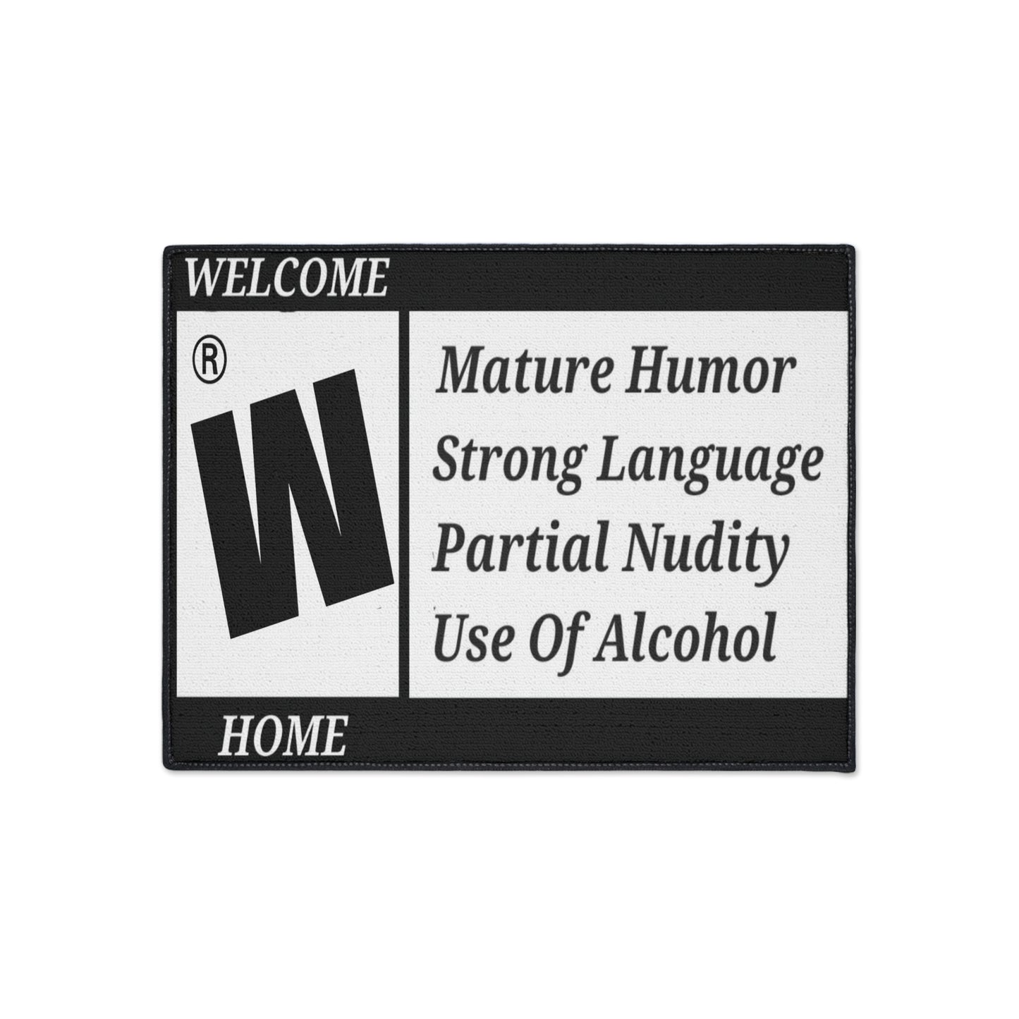 Maturity Rating Funny Welcome Mat