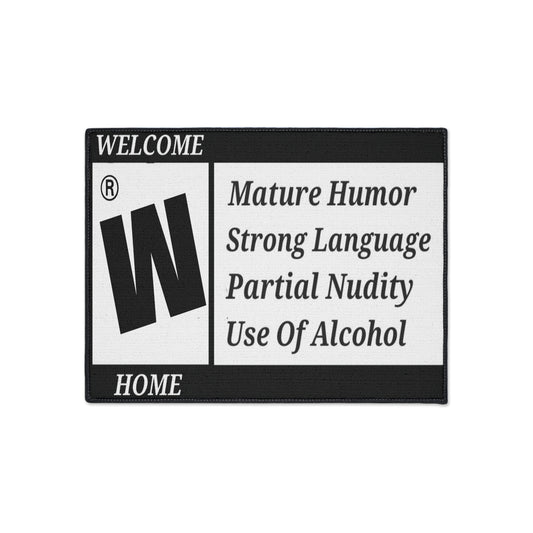 Maturity Rating Funny Welcome Mat
