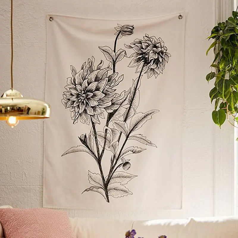 Nordic Room Wall Tapestry for Influencer Photography