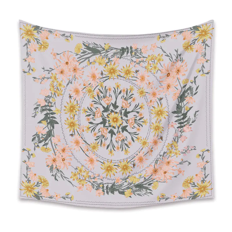 Bohemian Floral Wall Hanging Tapestry