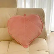 Solid Color Leaf Shaped Pillow
