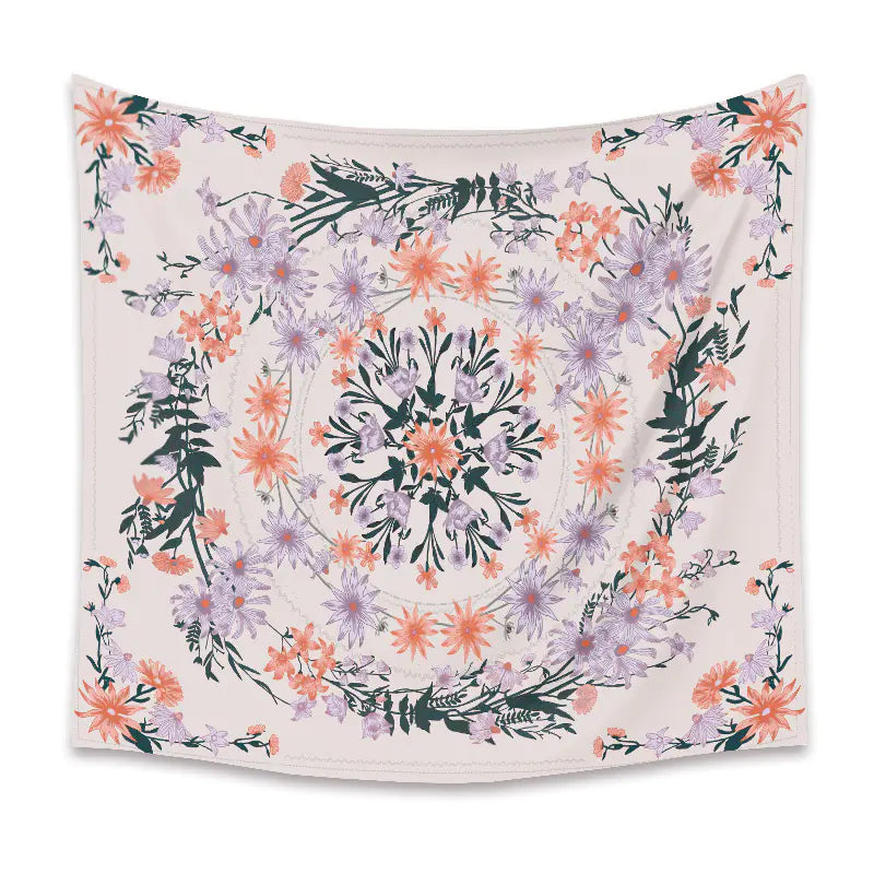 Bohemian Floral Wall Hanging Tapestry