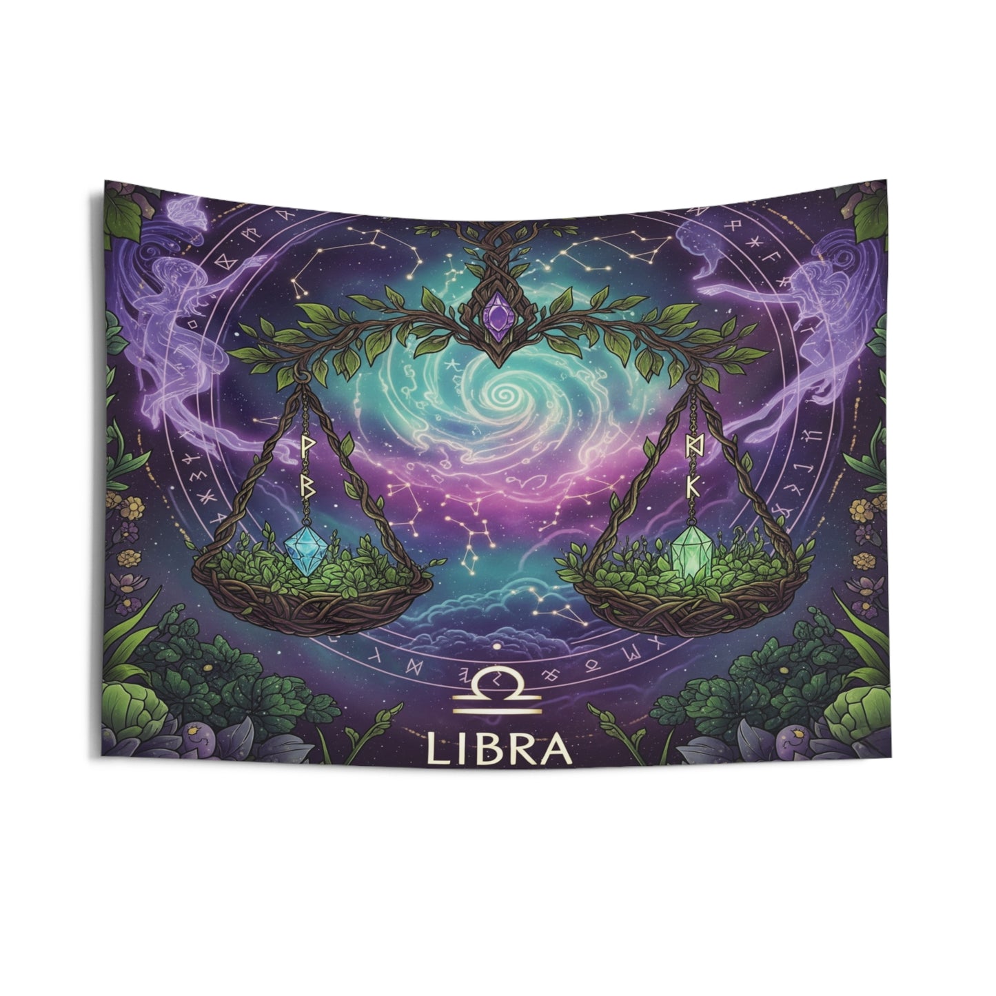 Zodiac Wall Tapestry, Astrology Decor.
