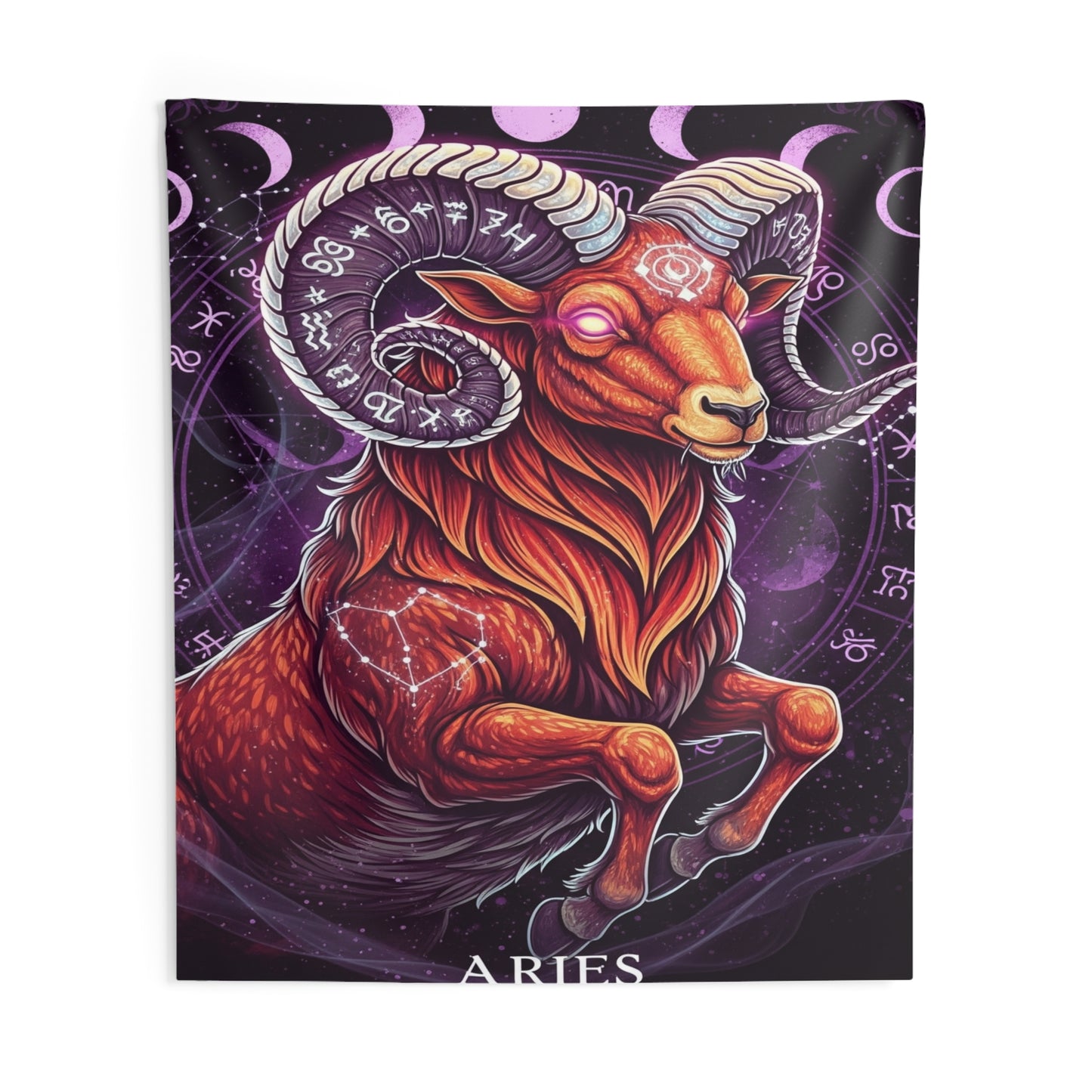 Zodiac Wall Tapestry, Astrology Decor.