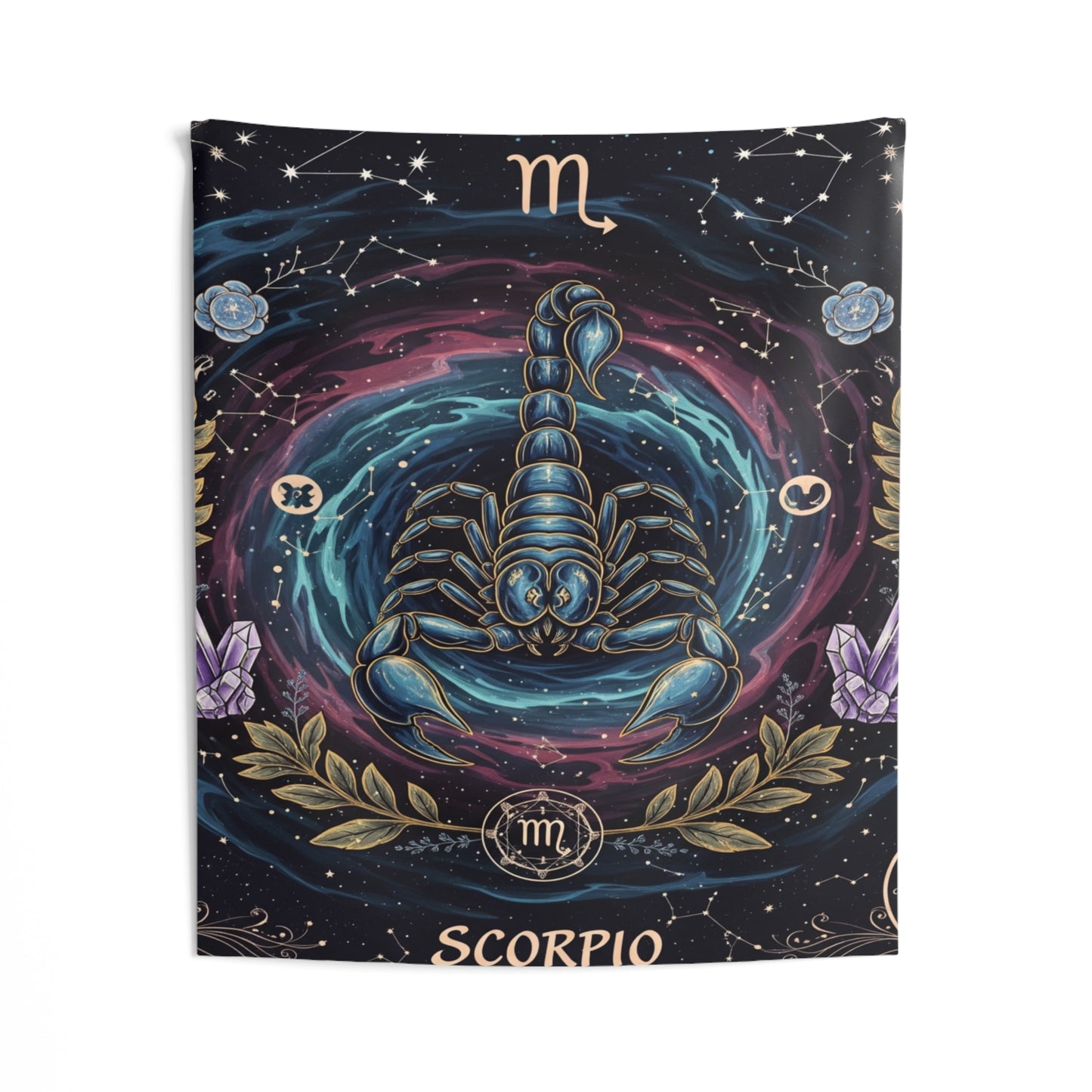 Zodiac Wall Tapestry, Astrology Decor.