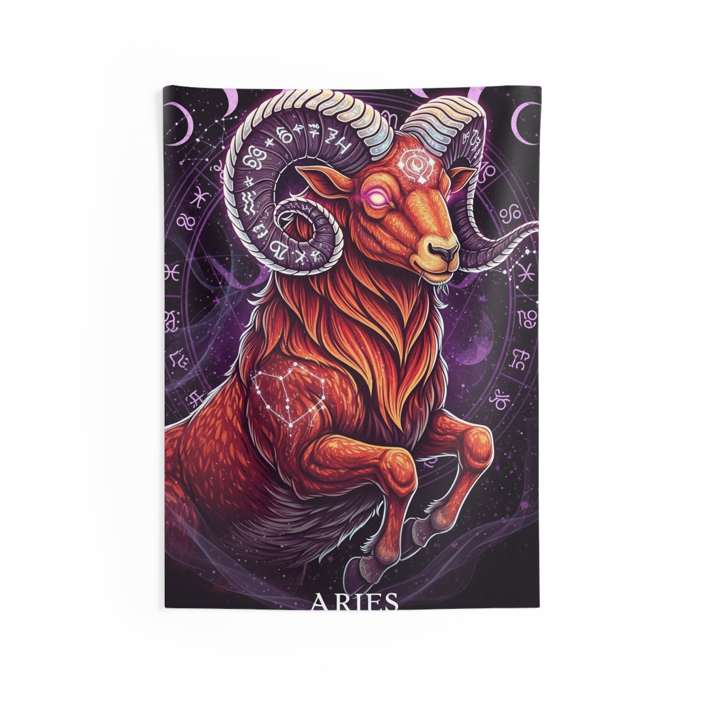 Zodiac Wall Tapestry, Astrology Decor.