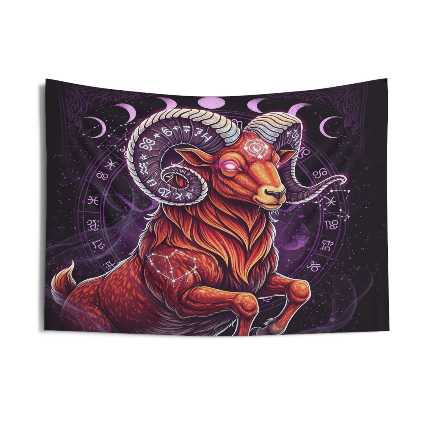 Zodiac Wall Tapestry, Astrology Decor.