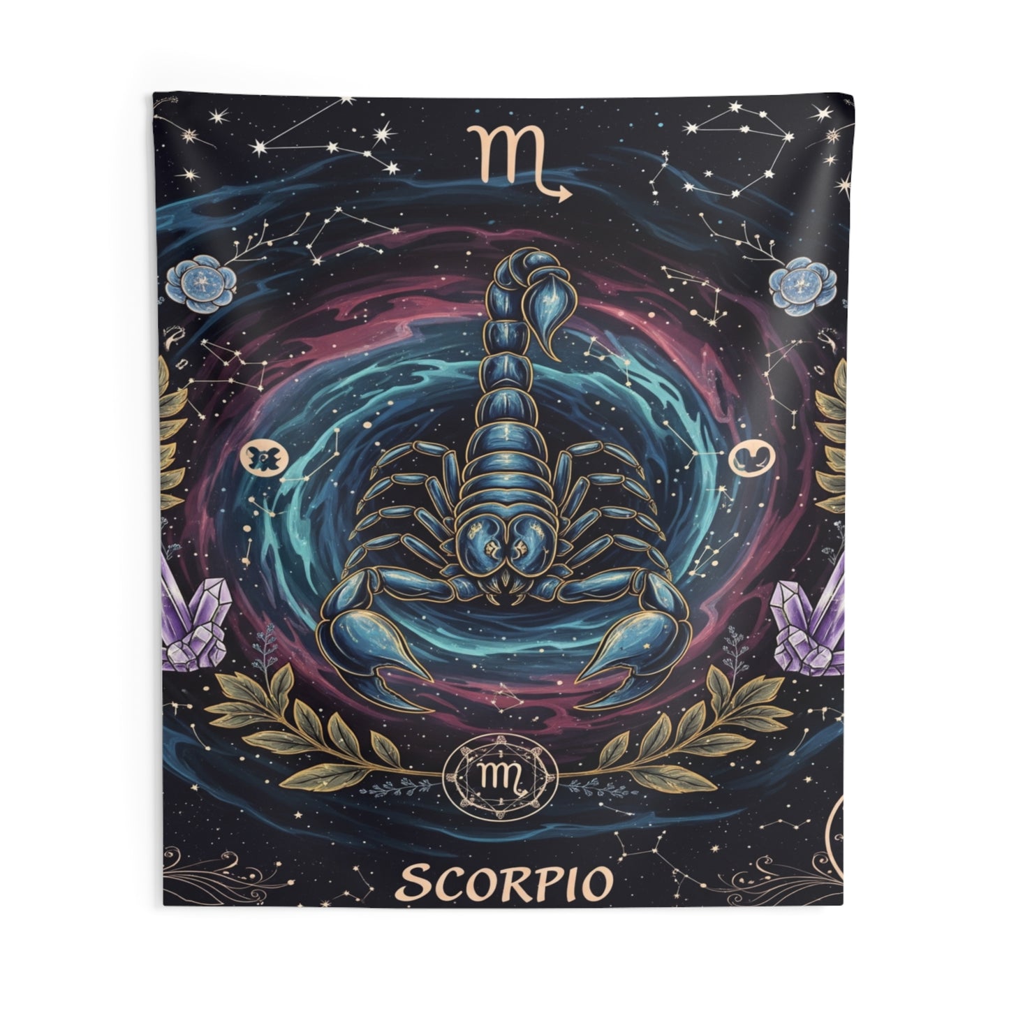 Zodiac Wall Tapestry, Astrology Decor.