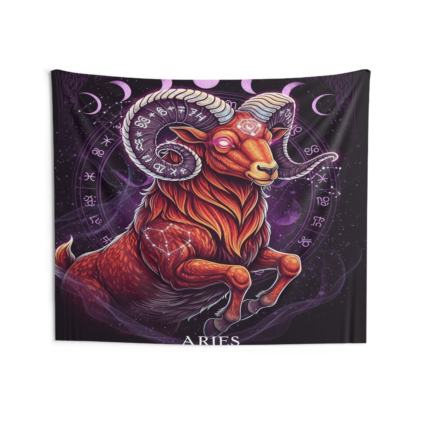 Zodiac Wall Tapestry, Astrology Decor.