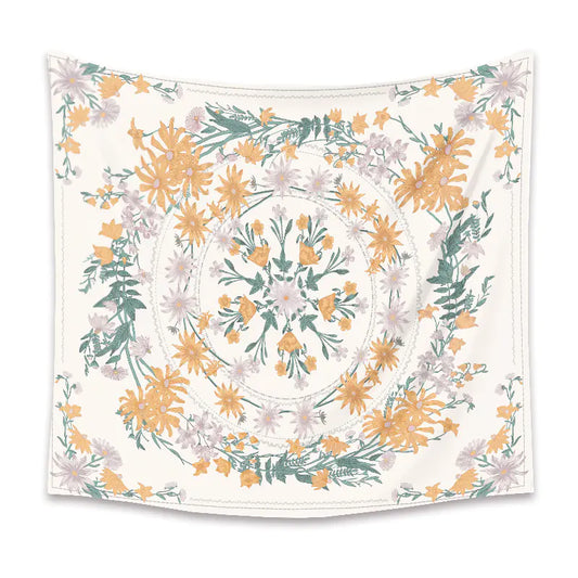 Bohemian Floral Wall Hanging Tapestry