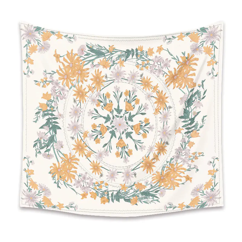 Bohemian Floral Wall Hanging Tapestry