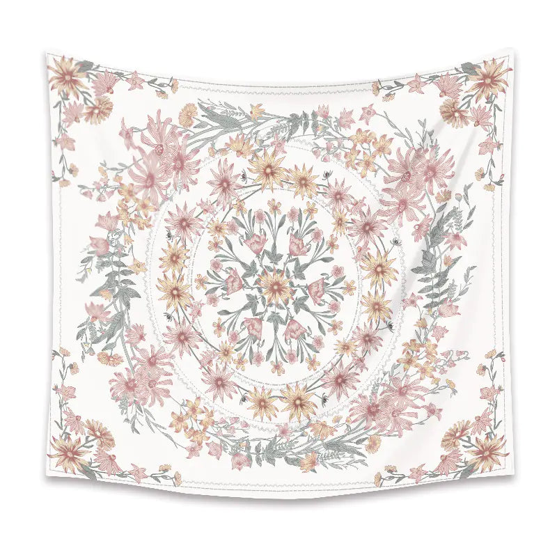 Bohemian Floral Wall Hanging Tapestry